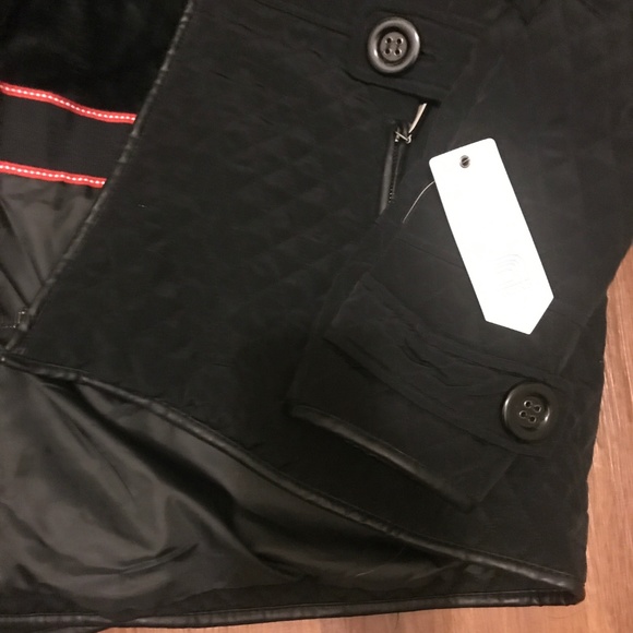 Blanc Noir Quilted Hoodie Coat, Large - Picture 5 of 5